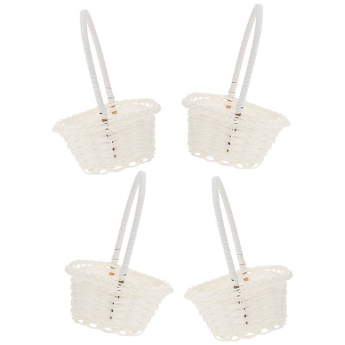 Pcs white plastic flower - plastic,
