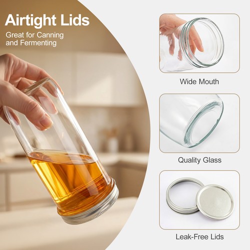 Pack 720ml mason jars with - 6,