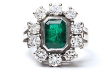 14ct gold natural emerald &