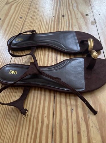 Zara suede sandals with metal - sandals,