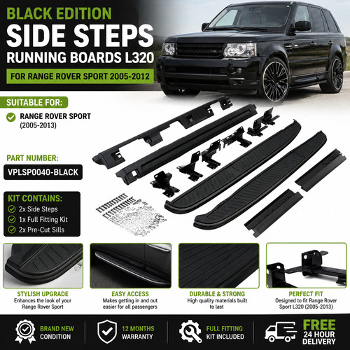 Black edition side steps - side,
