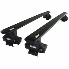 Thule Aluminium WingBar Evo Black Roof Bars Set to fit VW Passat B6 Saloon 05-10