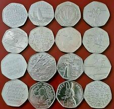 50p COINS FIFTY PENCE,OLYMPICS,BEATRIX POTTER,COMMEMORATIVE,KEW COIN 