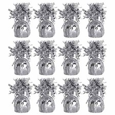 Silver Foil Balloon Weights - Pack of 12
