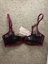 Agent Provocateur Lindie Demi Cup Plunge Bra 32C 