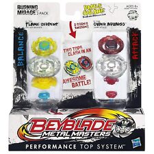 Beyblade Metal Masters Burning Mirage Twin Pack  - Flame Serpent v Cyber Aquario