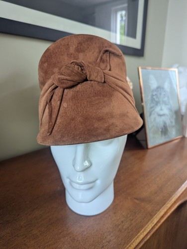Vintage philip treacy - vintage, suede