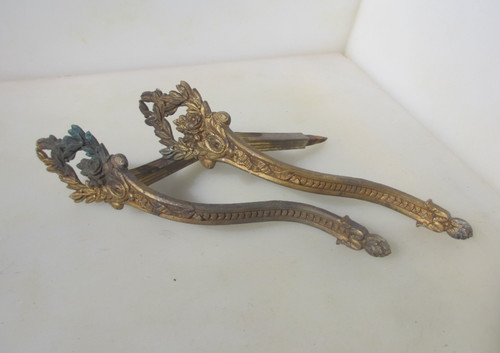 Victorian brass curtain - brass, pole