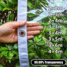 Waterproof transparent PVC tarpaulin with eyelets greenhouse gazebo wind protection de