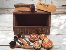 Vintage Shoe Shine Kit with