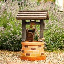 Solar Powered Outdoor Wishing Well Water Fountain Feature | Garden Decoration