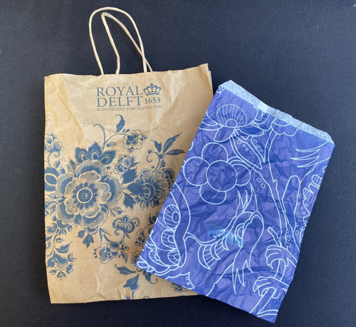 Royal delft blue floral medium - blue,