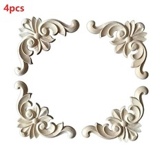 4pcs Wooden Carved Corner