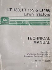 John Deere LT133 LT155 LT166 38" 42" 46" 13 15 16 hp Lawn Tractor Service Manual