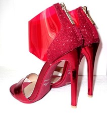 BNWB KANDEE Red PVC Ankle Cuff