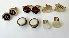 Cufflinks Job Lot x 5 sets Vintage Antique Incl 5 of Diamonds