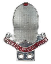 Vintage 1950's - 1960's Bugatti Owners Club Car Badge Auto Emblem Insignia