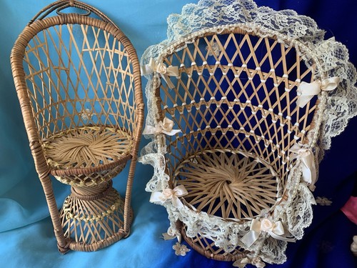 Doll teddy wicker - 2, peacock