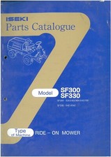 Iseki Ride on Mower Tractor SF300 & SF330 Parts Manual