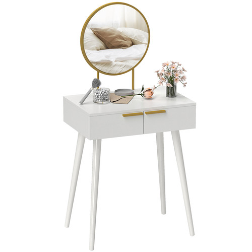 Homcom dressing table with - table, 2