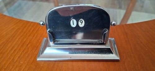 Vintage chrome perpetual desk - perpetual,