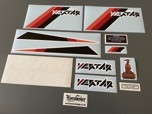 Raleigh vektar decal - raleigh, set