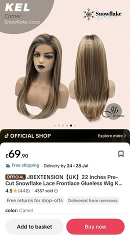 New kel snowflake lace wig - new,