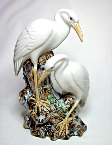 Large vintage egret figurine - vintage, /