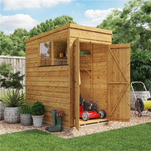 Garden shed pent roof overlap - garden,
