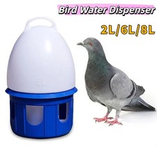 Automatic Bird Pigeons Feeder Water Drinker Dispenser Pigeon Duck Waterer 2/6/8L