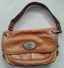 FOSSIL BROWN LEATHER ARMPIT SHOULDER HAND BAG