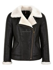 Women Sheepskin Jacket White