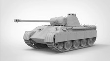 3D Printed 1/72/87/144 German Panther Tank Type A (Anti-magnetic armor) Kit
