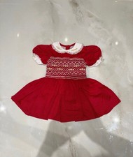 Posh Smocks Baby Girl Red
