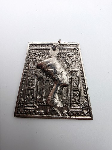 Vintage silver tone nefertiti - silver,