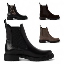 Tamaris Womens Leather Chelsea Boots High Ankle Pull-On Classic Comfort Shoes