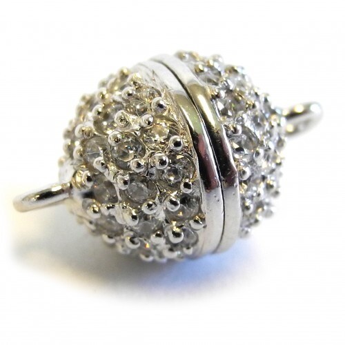 Magnetic round ball clasp - magnetic,