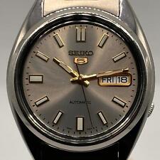 Seiko 5 Automatic Silver Dial Silver Steel Men’s Watch SNXS75K1