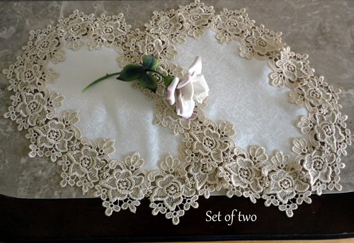 Rose lace set place - set, of