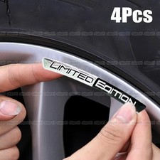 4Pcs Limited Edition Logo Sticker Car Wheel Hub Emblem Badge Decals Accessories