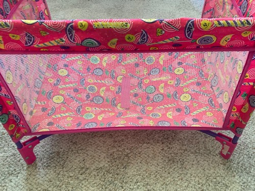 Hot pink doll playpen - playpen,, crib