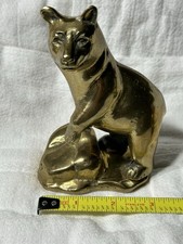 Vintage Brass Bear Standing On