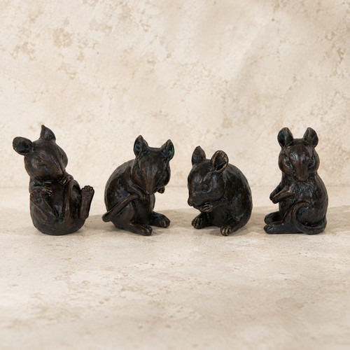 Bronze effect resin mouse - effect,