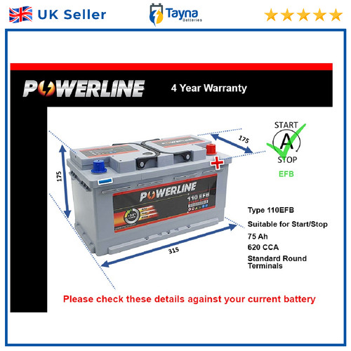 Efb car battery fits bmw - efb,