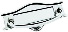 Large Polished Chrome 305mm x 155mm Letter Plate / Flap With Door Knocker BC895)