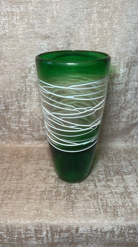 Murano style green glass vase - style,