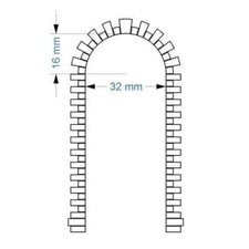 ARCHED QUOINS 32X16MM LASER