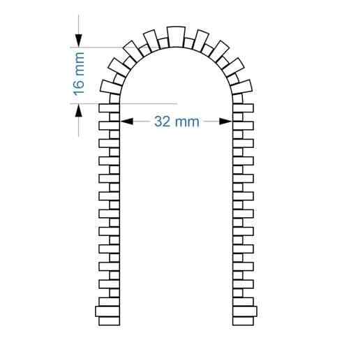 Arched quoins 32x16mm laser - quoins,