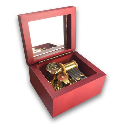 Brown wooden wind music - music, box