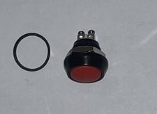Bulgin Single Pole Single Throw (SPST) Momentary Push Button Switch. Red